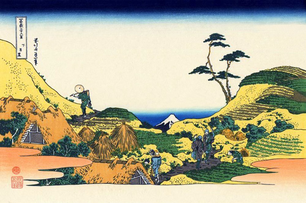 Katsushika Hokusai,  Shimomeguro (Geschichte,Kunst,Japanische Kunst)