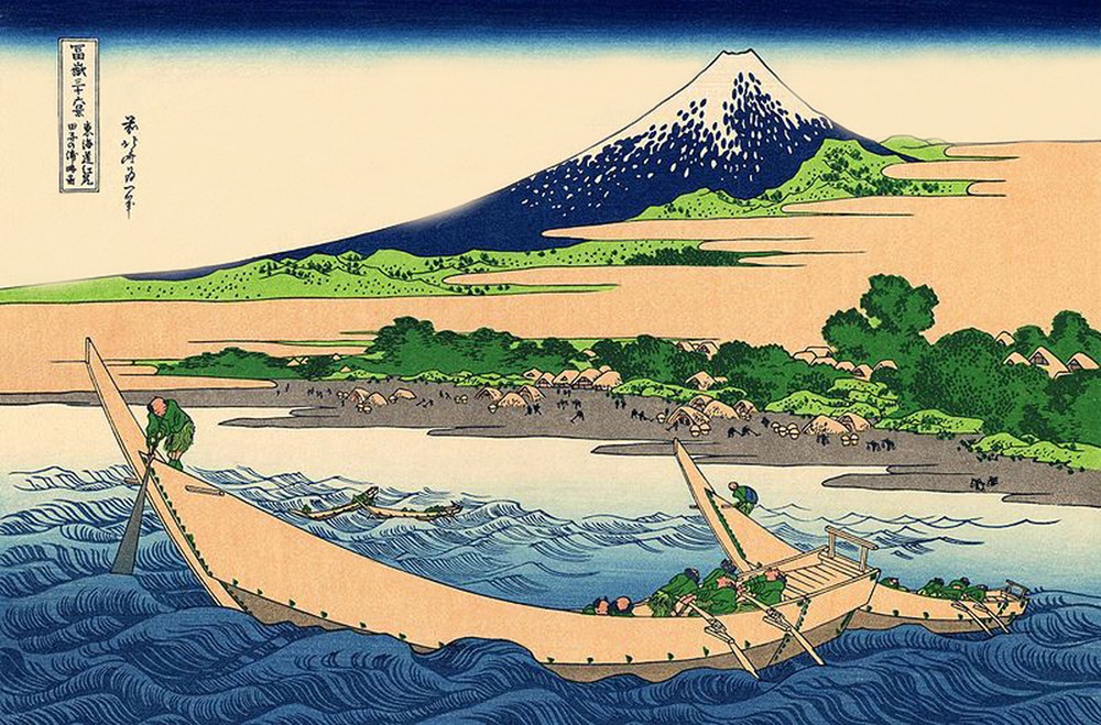 Katsushika Hokusai, Tago Bay, near Ejiri (Boot,Geschichte,Kunst,Japanische Kunst,Bucht,Tago)