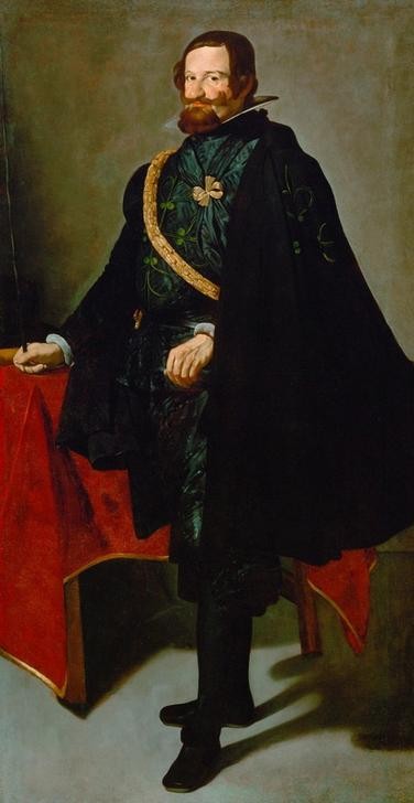 Diego Rodriguez de Silva y Velasquez, Herzog von Olivares (Geschichte,Herrenmode,Kette (Schmuck),Kunst,Mann,Mode,Politiker,Barock,Portrait,Spanische Kunst,Verwaltung,Kleidung (Allgemein),Ordenskette,Ganzfigurig,Person,Regierung)