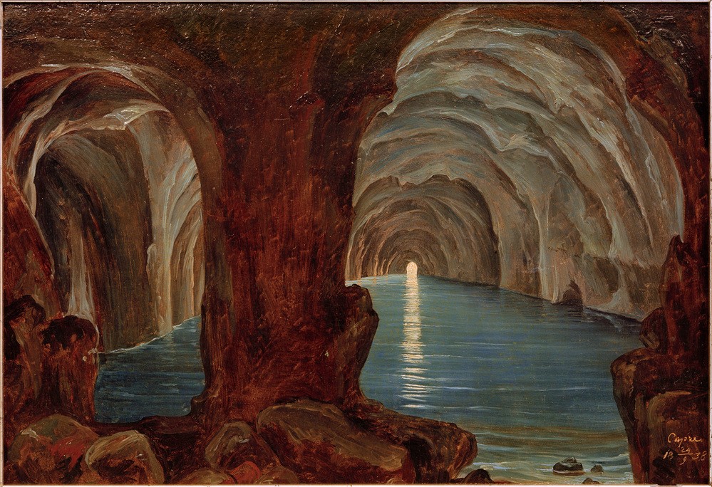 Theobald von Oer, Blaue Grotte auf Capri  (Orte und Reise