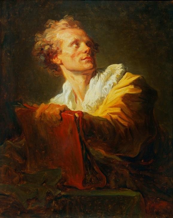 Jean-Honoré Fragonard, Portrait d’un jeune artiste (Portrait présumé de Jacques-An (Künstler, Maler Portrait, Abbé Saint-Non, Zeichenmappe, Inspiration, Treppenhaus, Wohnzimmer, Rokoko, Klassiker, Wunschgröße, Malerei, bunt)