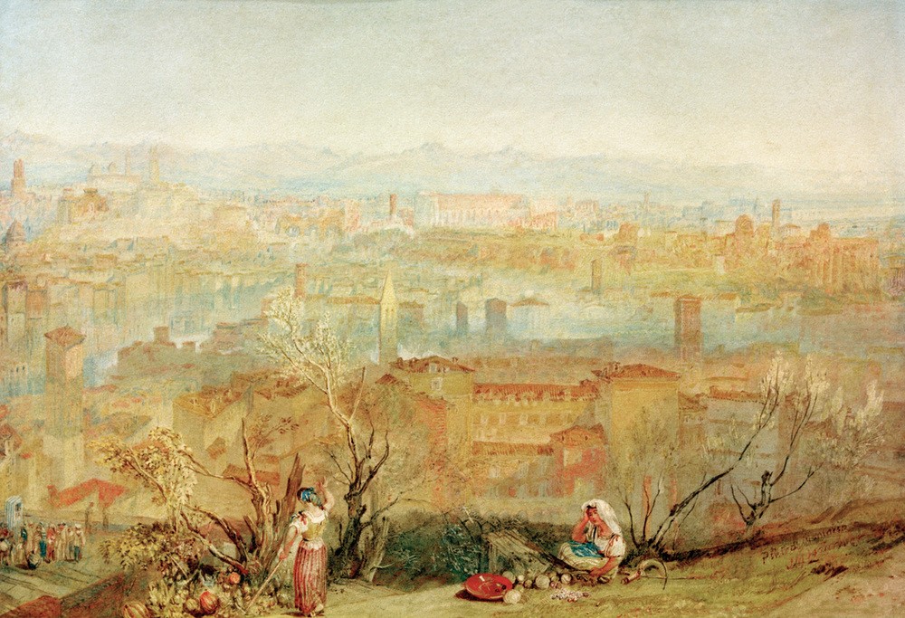 JOSEPH MALLORD WILLIAM TURNER, Rome from S. Pietro in Montorio (Frau,Kunst,Stadtansicht,Englische Kunst,Romantik,Landwirtschaft)