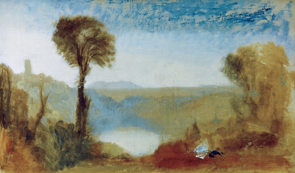 JOSEPH MALLORD WILLIAM TURNER, Lake Nemi (Kunst,Landschaft,See,Englische Kunst,Romantik)