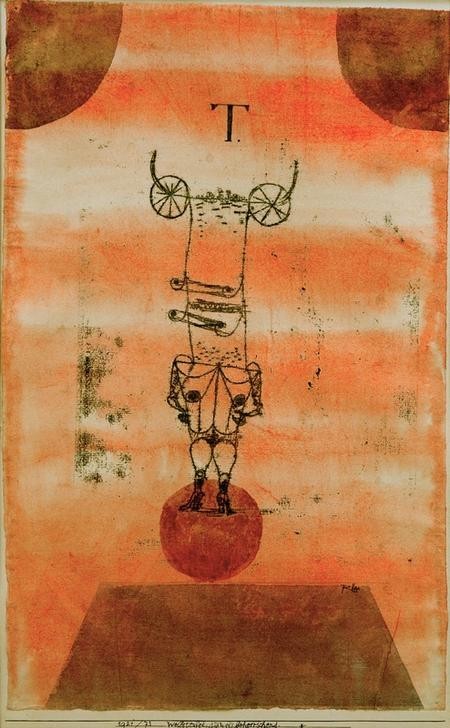 Paul Klee, Weibsteufel, die Welt beherrschend (Deutsche Kunst,Frau,Kunst,Religion,Teufel Und Hölle,Dämon,Teufel,Schweizerische Kunst,Kugel,Teufelin)