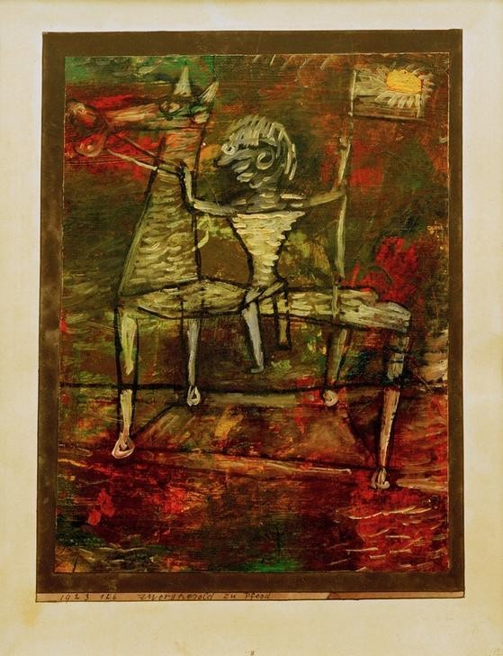 Paul Klee, Zwergherold zu Pferd (Deutsche Kunst,Kunst,Reiter,Höfische Gesellschaft,Schweizerische Kunst,Herold)