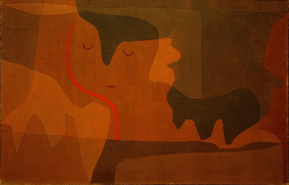 Paul Klee, Siesta der Sphinx (Bauhaus,Deutsche Kunst,Kunst,Mythologie,Sphinx,Mittagsschlaf,Siesta,Schweizerische Kunst,Altes Ägypten,Schlafen (Schlaf))