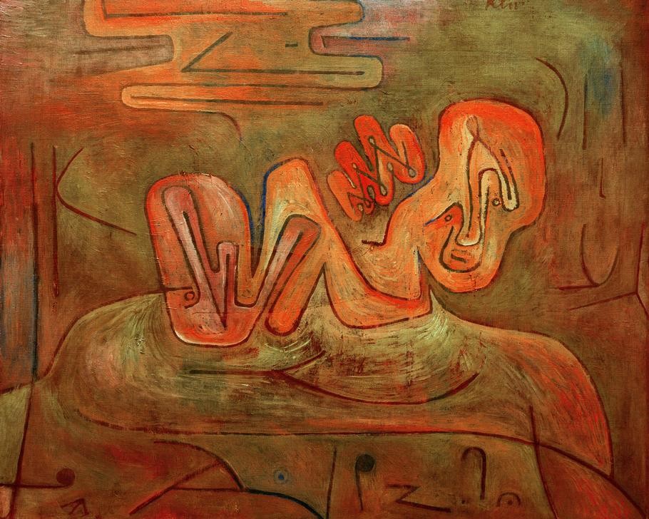 Paul Klee, Katastrophe der Sphinx (Bauhaus,Deutsche Kunst,Kunst,Mythologie,Sphinx,Schweizerische Kunst,Altes Ägypten)