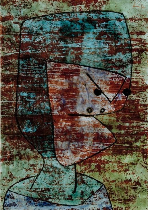 Paul Klee, Charon (Bauhaus,Deutsche Kunst,Kunst,Mythologie,Portrait,Schweizerische Kunst,Kopf,Abstraktion,Griechisch-Römische Mythologie)