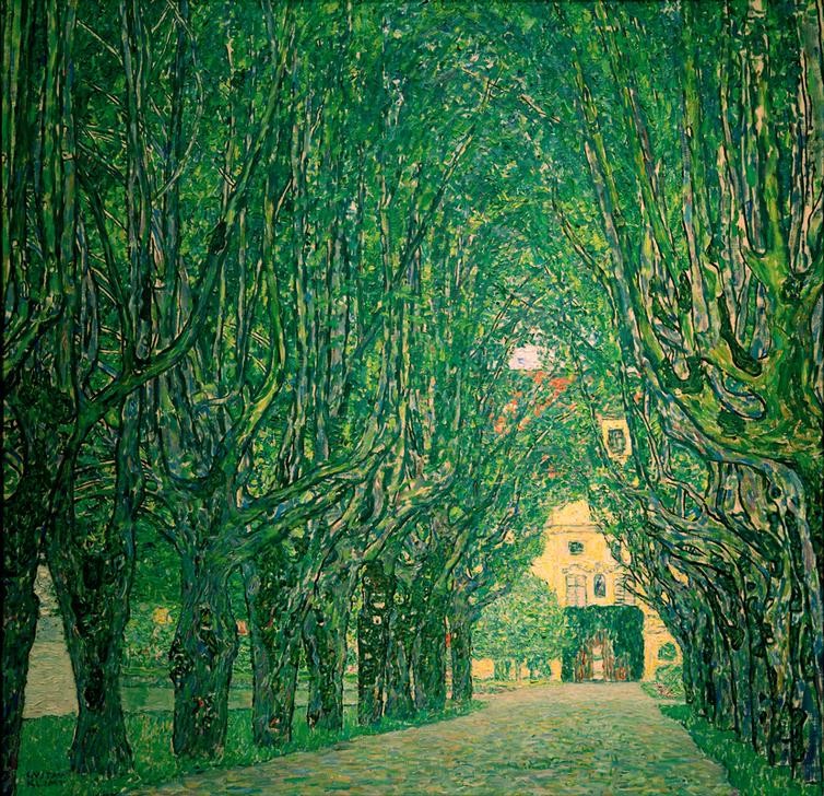 Gustav Klimt, Allee im Park von Schloß Kammer  (Orte und Reise