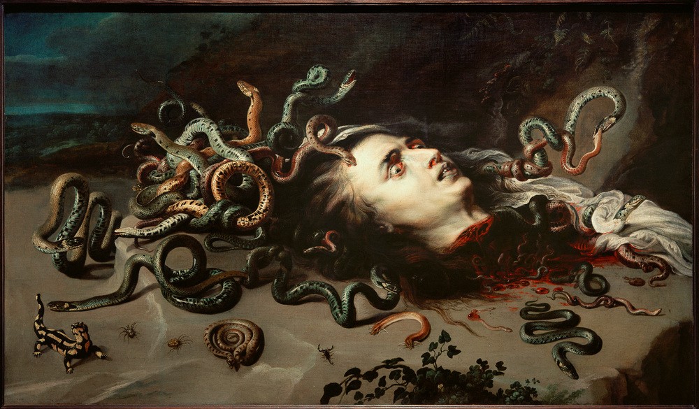 Peter Paul Rubens, Das Haupt der Medusa (Enthaupten,Flämische Kunst,Mythologie,Schlange,Barock,Insekt,Niederländische Kunst,Reptilien,Griechisch-Römische Mythologie)