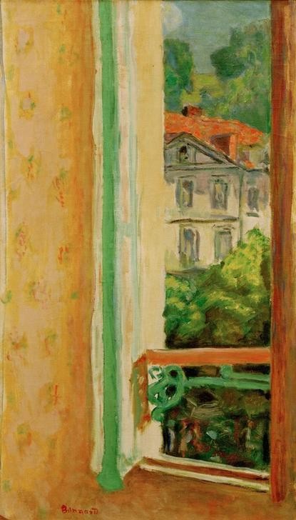 Pierre Bonnard, Offenes Fenster in Uriage (Kunst,Impressionismus,Architekturdarstellung,Blick Aus Dem Fenster,Französische Kunst,Nabis,Fenster (Geöffnet))