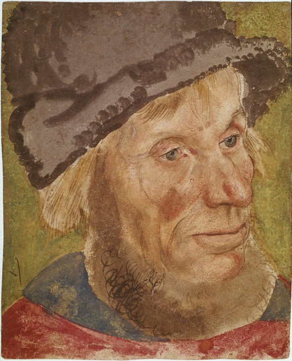 Lucas Cranach der Ältere, Kopf eines bäuerischen Jägers (Bauer (Landwirt),Deutsche Kunst,Jäger,Mann,Stände,Bart,Renaissance,Portrait)