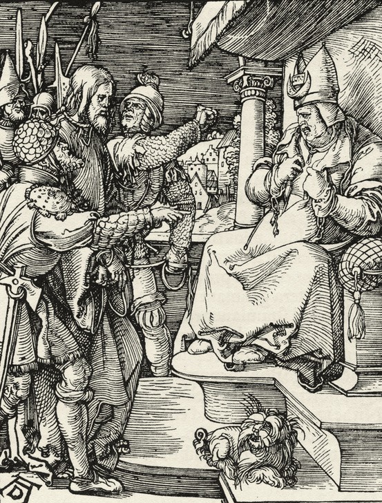 Albrecht Dürer, Christus vor Kaiphas (Christentum,Deutsche Kunst,Religion,Renaissance,Neues Testament,Bibel,Passion Christi)