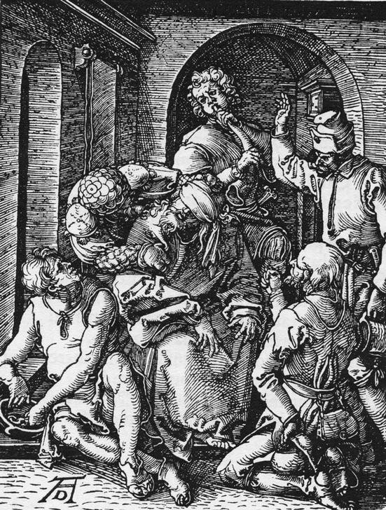 Albrecht Dürer, Die Verspottung Christi (Christentum,Deutsche Kunst,Religion,Renaissance,Neues Testament,Bibel,Christi Verspottung,Passion Christi)
