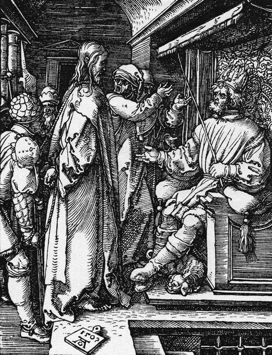 Albrecht Dürer, Christus vor Herodes (Christentum,Deutsche Kunst,Religion,Renaissance,Neues Testament,Bibel,Passion Christi)