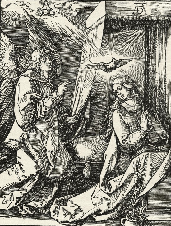 Albrecht Dürer, Die Verkündigung (Christentum,Deutsche Kunst,Engel,Religion,Renaissance,Neues Testament,Bibel,Erzengel,Marienleben,Verkündigung An Maria)