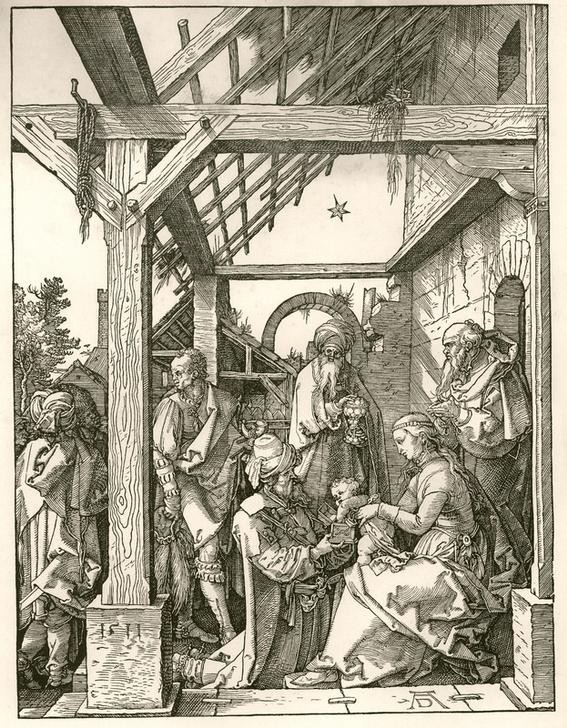 Albrecht Dürer, Die Anbetung der Könige (Christentum,Deutsche Kunst,Religion,Renaissance,Neues Testament,Bibel,Anbetung Der Könige,Heilige Drei Könige (Neues Testament))