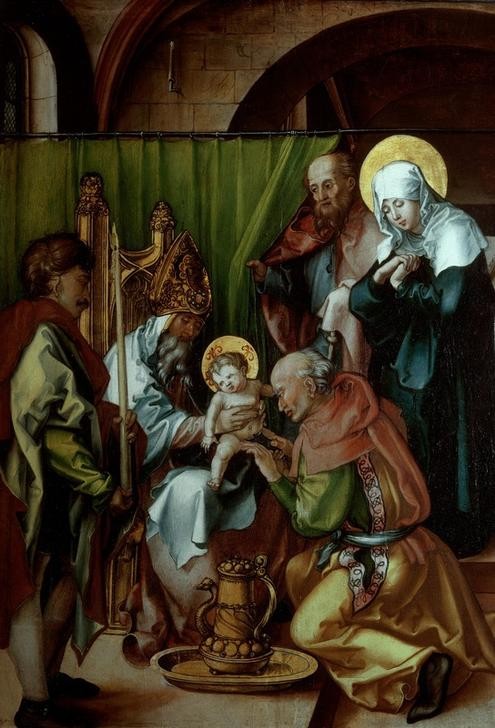 Albrecht Dürer, Die Beschneidung Christi (Christentum,Deutsche Kunst,Jüdische Religion,Religion,Neues Testament,Bibel,Marienleben,Beschneidung,Sieben Schmerzen Mariä,Kindheit Jesu)