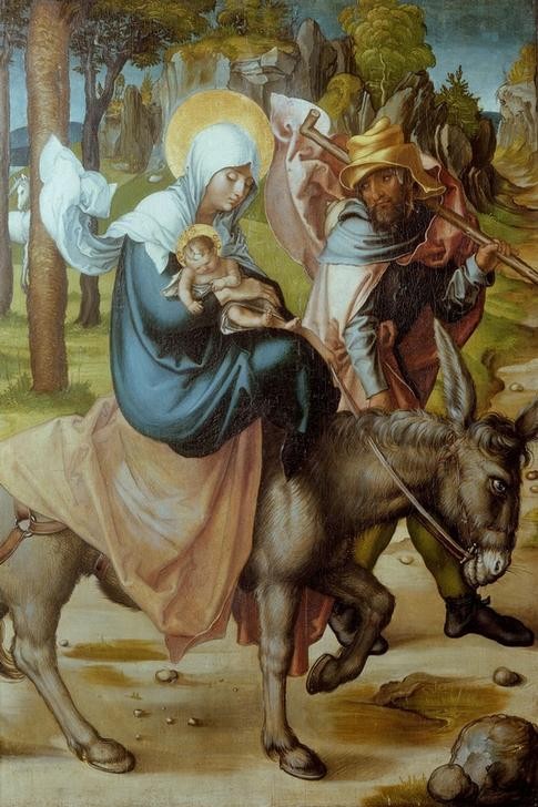 Albrecht Dürer, Die Flucht nach Ägypten (Christentum,Deutsche Kunst,Religion,Renaissance,Neues Testament,Bibel,Marienleben,Flucht Nach Ägypten,Sieben Schmerzen Mariä)