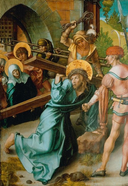 Albrecht Dürer, Die Kreuztragung Christi (Christentum,Deutsche Kunst,Religion,Renaissance,Neues Testament,Bibel,Marienleben,Kreuztragung,Sieben Schmerzen Mariä,Passion Christi)