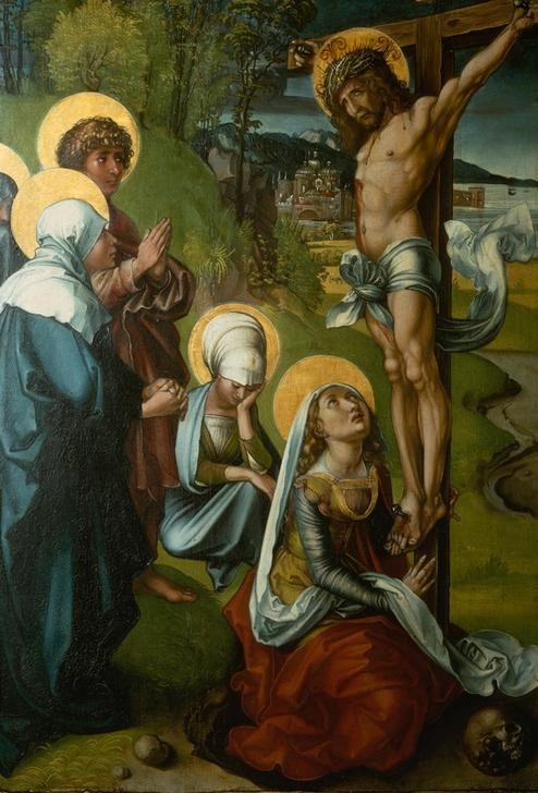 Albrecht Dürer, Christus am Kreuz (Christentum,Deutsche Kunst,Religion,Renaissance,Neues Testament,Bibel,Marienleben,Kreuzigung,Sieben Schmerzen Mariä,Passion Christi)