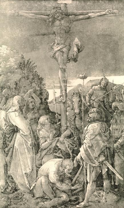Albrecht Dürer, Christus am Kreuz (Christentum,Deutsche Kunst,Religion,Renaissance,Neues Testament,Bibel,Kreuzigung,Passion Christi)