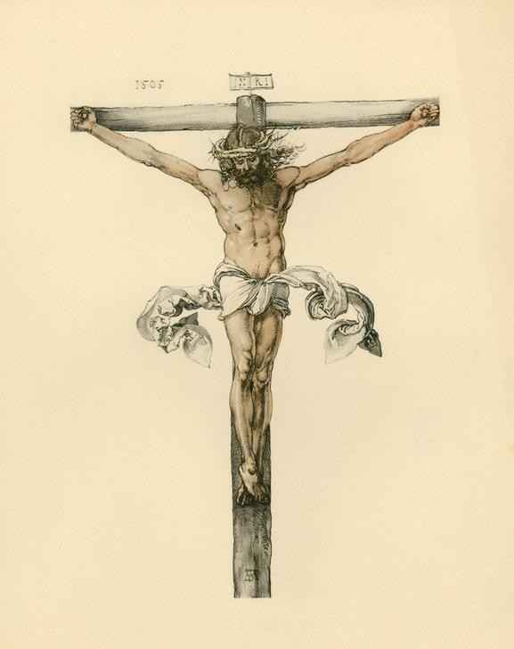 Albrecht Dürer, Christus am Kreuz (Christentum,Deutsche Kunst,Religion,Renaissance,Neues Testament,Bibel,Kreuzigung,Passion Christi)