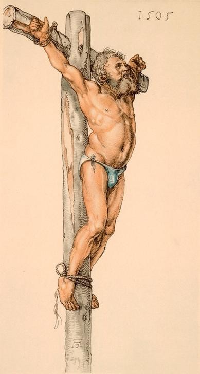 Albrecht Dürer, Der böse Schächer (Christentum,Deutsche Kunst,Hinrichtung,Religion,Renaissance,Neues Testament,Bibel,Kreuzigung,Passion Christi,Böser Schächer,Brouch)