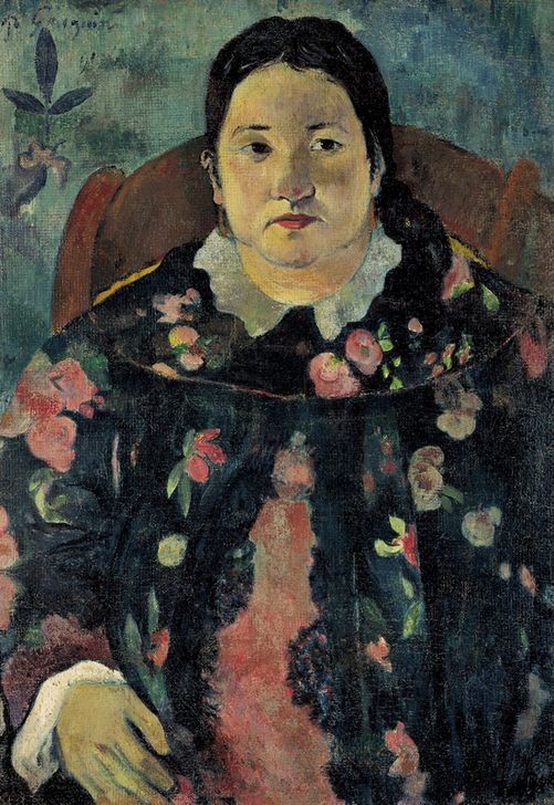 Paul Gauguin, Retrato de Suzanne Bambridge (Frau,Anzug,Kleidung (Allgemein),Stuhl,Sitzblockade)