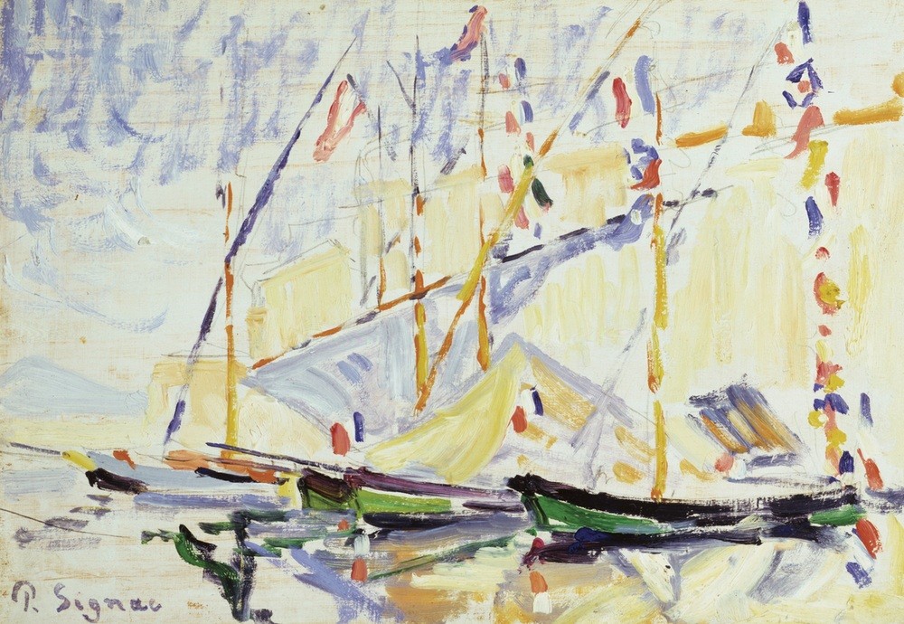 Paul Signac, Saint Tropez (Boot,Hafen,Seebad,Segeln,Wasser,Meer)