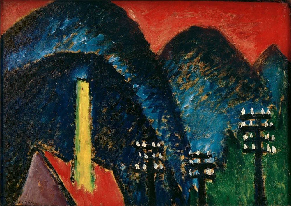 Alexej von Jawlensky, Blaue Berge (Landschaft mit gelbem Schornstein)  (Natur)