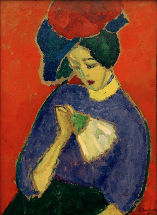 Alexej von Jawlensky, Dame mit Fächer  (Mensch und Gesellschaft)