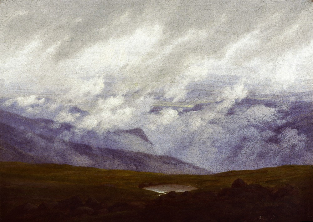 Caspar David Friedrich, Ziehende Wolken (Deutsche Kunst,Gebirge,Landschaft,Meteorologie,Wolke,Romantik)