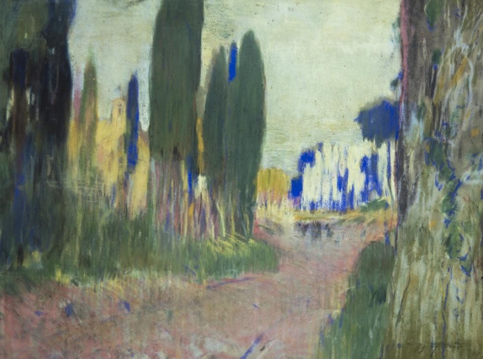 Joaquim Mir, Obra (Landschaft, Bäume, Zypressen, Post-Modernisme, Malerei, Klassische Moderne, Wunschgröße, Wohnzimmer, Treppenhaus, bunt)