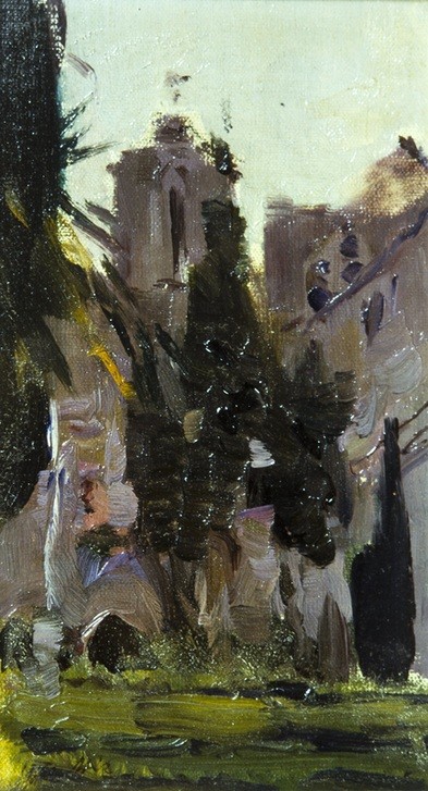 Joaquim Mir, Catedral de Tarragona (Kirche, Kathedrale, Spanien, Architektur, Katalanische Kunst,  Post-Modernisme, Malerei, Klassische Moderne, Wunschgröße, Wohnzimmer, Treppenhaus, bunt)