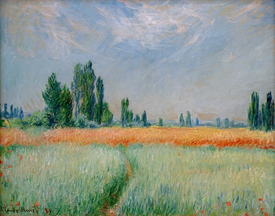 Claude Monet, Champ de blé (Jahreszeiten,Kunst,Landschaft,Sommer,Weizen,Impressionismus,Mohn,Französische Kunst,Feld,Getreidefeld,Landwirtschaft)