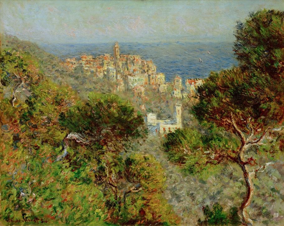 Claude Monet, Vue de Bordighera (Küste,Kunst,Landschaft,Stadt,Impressionismus,Stadtansicht,Französische Kunst,Ansicht)