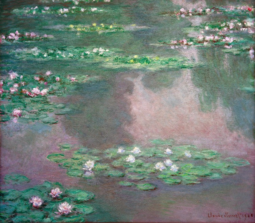 Claude Monet, Nymphéas (Botanik,Garten Und Park,Kunst,Maler (Künstler),Wasser,Wasserpflanze,Impressionismus,See,Spiegelung,Seerose,Französische Kunst,Ziergarten,Blume,Jahrhundertwende,Zierteich,Gartenteich)