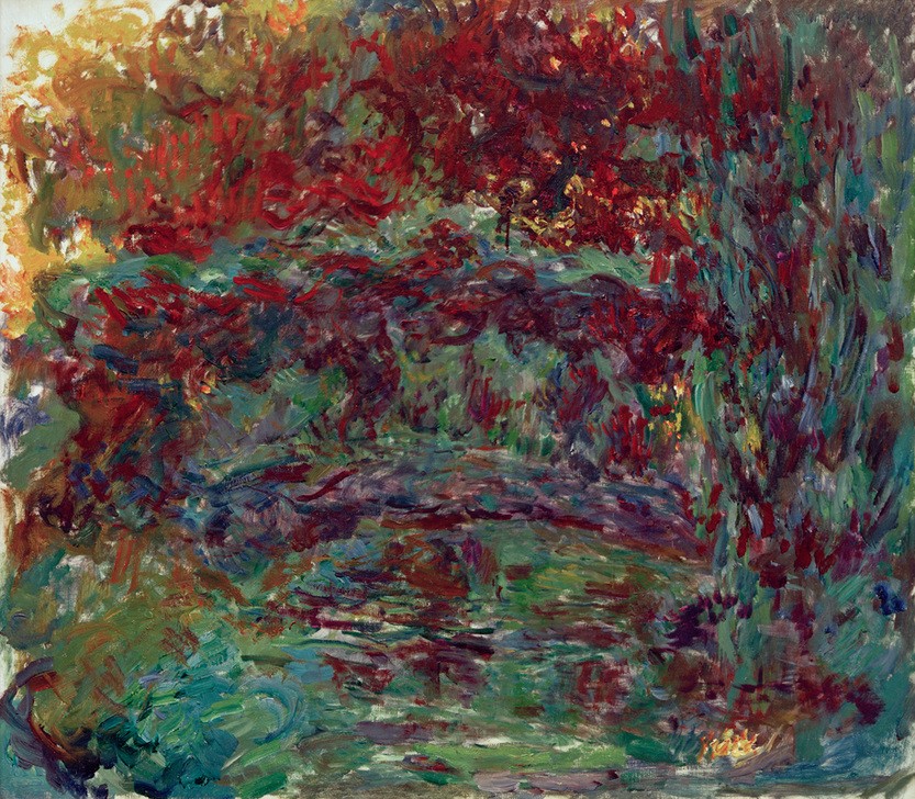 Claude Monet, Le pont japonais (Botanik,Brücke,Garten Und Park,Kunst,Maler (Künstler),Wasser,Impressionismus,See,Französische Kunst,Ziergarten,Zierteich,Gartenteich,Garten)