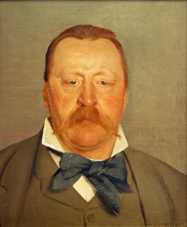 Felix Vallotton, Portrait de Monsieur Alfred Delisle (Fettleibigkeit,Fliege (Binder),Mann,Mensch,Bart,Schnurrbart,Portrait,Französische Kunst,Schweizerische Kunst,Doppelkinn,Nabis,Brustbild)