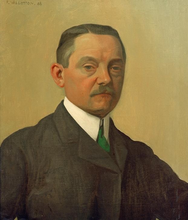 Felix Vallotton, Mon portrait (Grafiker,Künstler,Maler (Künstler),Mann,Selbstbildnis,Portrait,Nabis,Brustbild,Hemdkragen,Person)