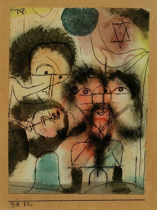 Paul Klee, DAEMONEN (Deutsche Kunst,Juden,Mythologie,Davidstern,Allegorie,Dämon,Abstrakte Kunst,Schweizerische Kunst,Symbolik)