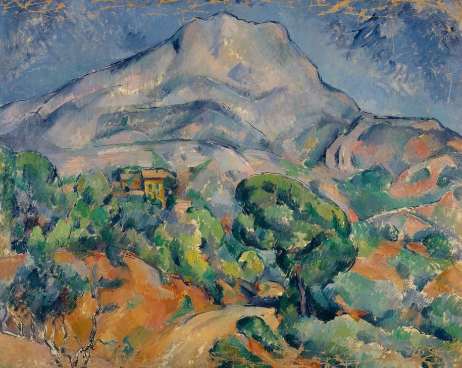 Paul Cézanne, La Montagne Sainte-Victoire (Gebirge,Geographie,Kunst,Landschaft,Impressionismus,Französische Kunst,Jahrhundertwende,Berg,Topographie)