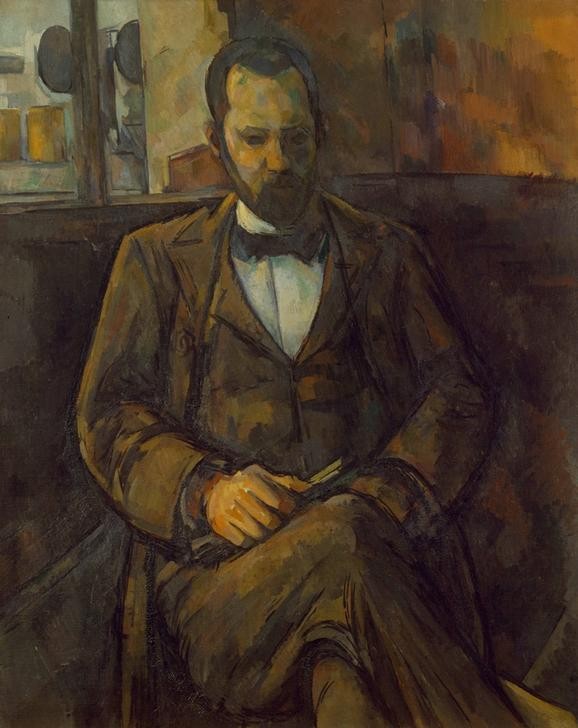 Paul Cézanne, Porträt Ambroise Vollard (Handel,Kunsthändler,Kunsthandel,Kunst,Mann,Wirtschaft (Ökonomie),Portrait,Französische Kunst,Sitzen,Jahrhundertwende,Person)