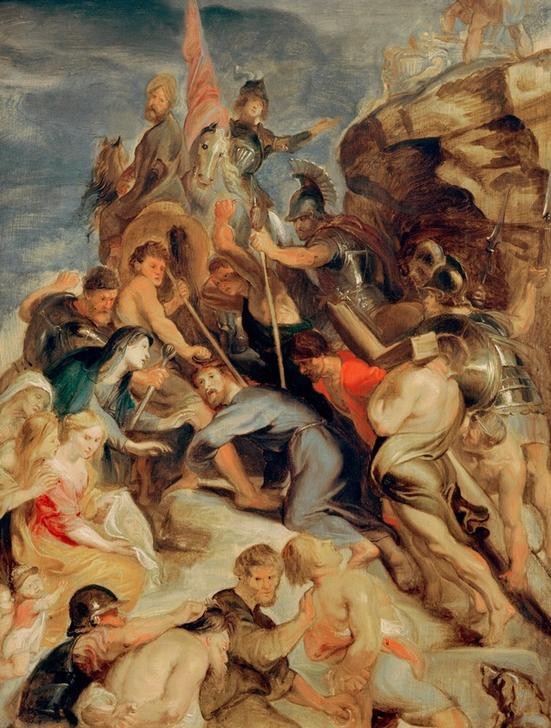 Peter Paul Rubens, Kreuztragung (Christentum,Flämische Kunst,Kunst,Religion,Barock,Neues Testament,Bibel,Kreuztragung,Niederländische Kunst,Passion Christi)