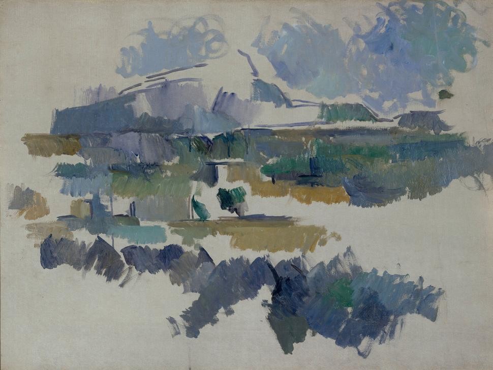Paul Cézanne, La Montagne Sainte-Victoire, vue de Lauves (Gebirge,Kunst,Landschaft,Impressionismus,Französische Kunst,Berg)