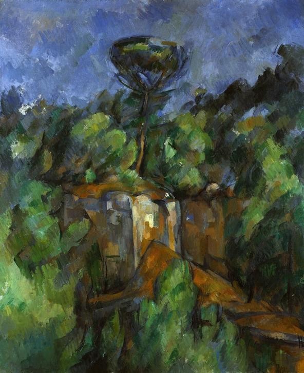 Paul Cézanne, La Carrière de Bibémus (Geologie,Kunst,Landschaft,Steinbruch,Impressionismus,Französische Kunst,Jahrhundertwende)