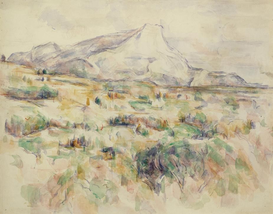 Paul Cézanne, La Montagne Sainte-Victoire vue des Lauves (Gebirge,Kunst,Landschaft,Impressionismus,Französische Kunst,Jahrhundertwende,Berg)