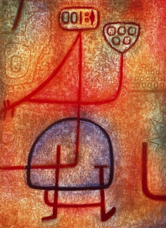 Paul Klee, La belle Jardiniere (Deutsche Kunst,Frau,Schweizerische Kunst,Abstraktion,Gärtnerin)