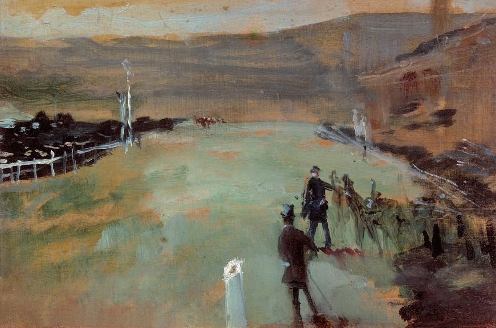 Henri de Toulouse-Lautrec, Champ de courses (Kunst,Pferdesport,Rennbahn,Sport,Impressionismus,Französische Kunst,Pferderennen,Hippodrom)